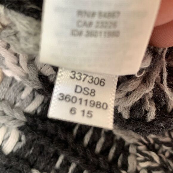 Victoria’s Secret Crew Pullover Fair Isle Knit Sweater XS Grey Cabincore Cotton - Picture 10 of 10